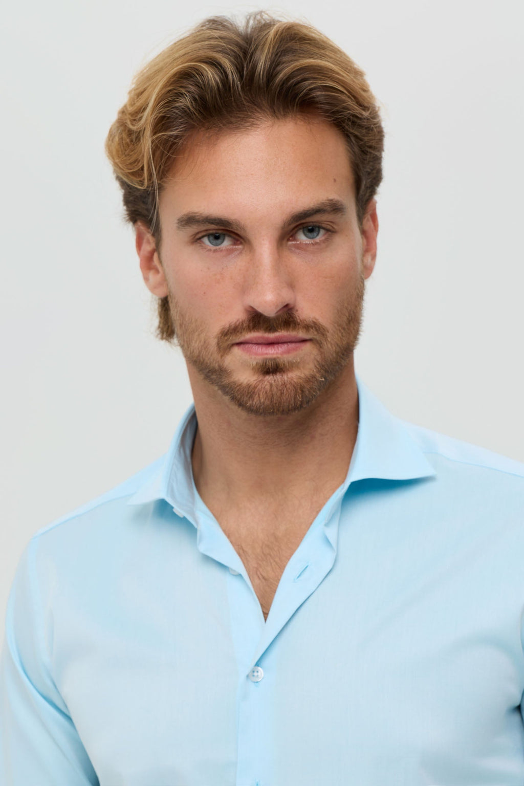 Men’s Premium Business Shirt – Fine Twill Stretch Fabric | Style 25-043